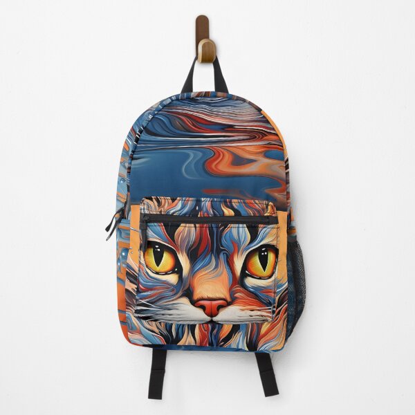 Item preview, abstract cat water illusion art print designed and sold by dcrc.