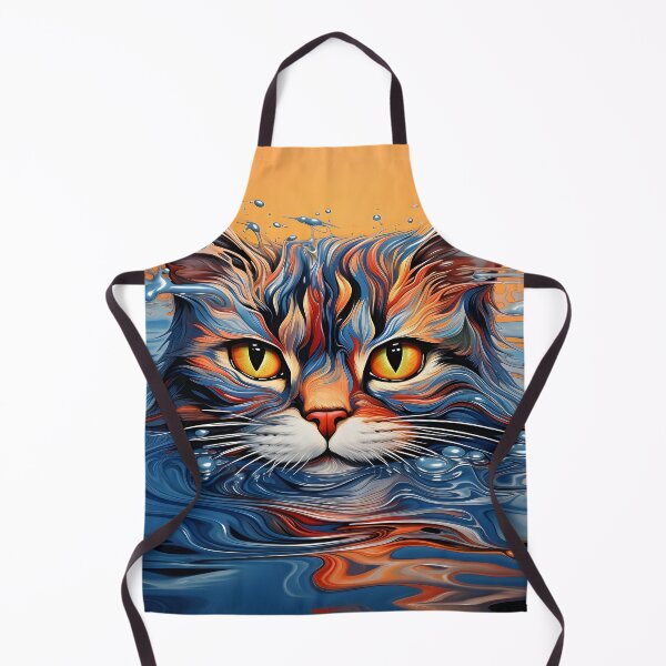 Artikelvorschau, Abstrakter Katzen-Wasser-Illusions-Kunstdruck entworfen und verkauft von dcrc.