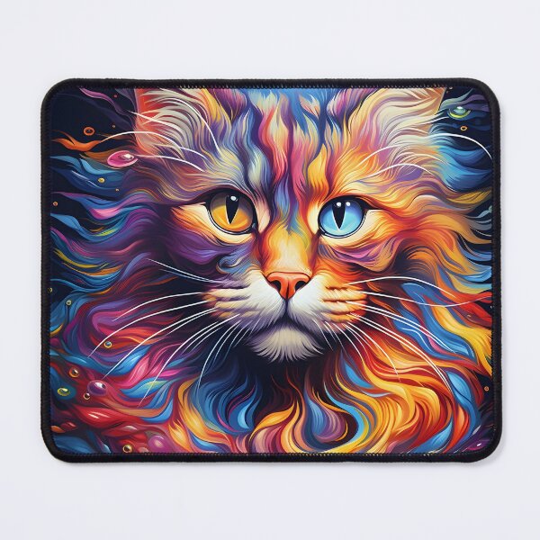 Item preview, abstract cat water illusion art print designed and sold by dcrc.