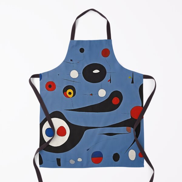 Item preview, Joan Miro Inspired Abstract Ghosts on Blue Background designed and sold by bettypure.
