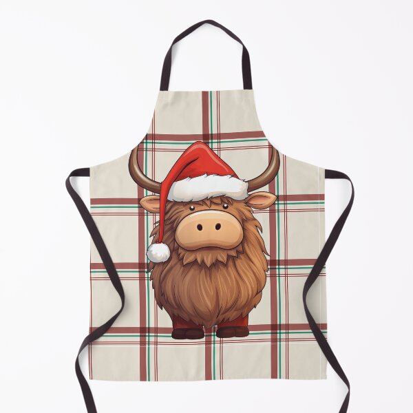 Item preview, Christmas Highland Cow Coo on Tartan designed and sold by wotsthis.