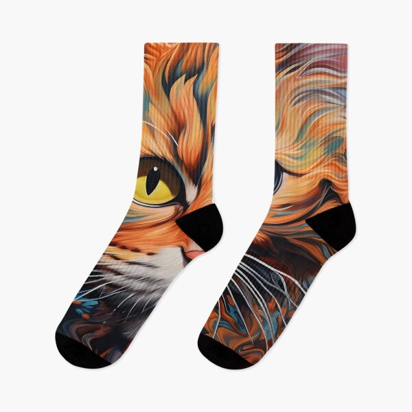 Item preview, abstract cat water illusion art print designed and sold by dcrc.