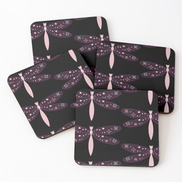Item preview, Dusty Pink Dragonfly Floral designed and sold by Niibidoon.