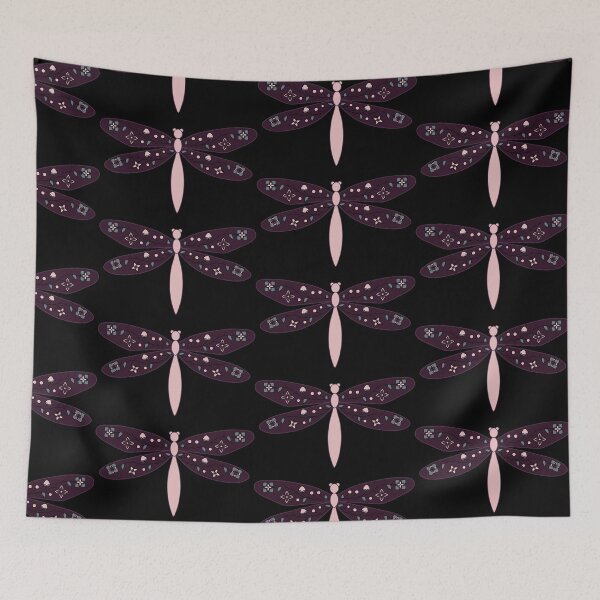 Item preview, Dusty Pink Dragonfly Floral designed and sold by Niibidoon.