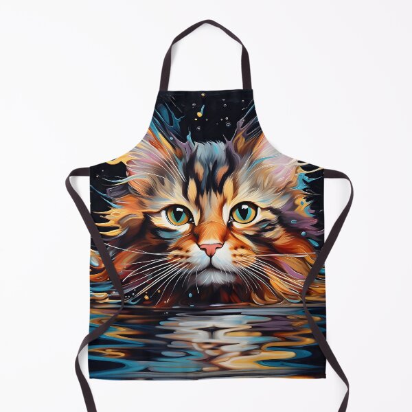Artikelvorschau, Abstrakter Katzen-Wasser-Illusions-Kunstdruck entworfen und verkauft von dcrc.