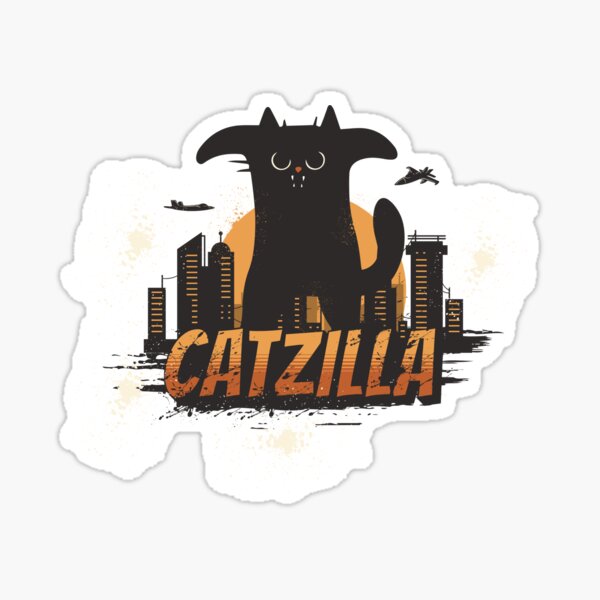 Vista previa del artículo con la obra «Catzilla», diseñado y vendido por Diane Gotti.