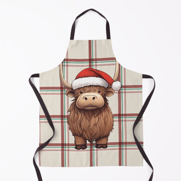 Item preview, Christmas Highland Cow Coo on Tartan designed and sold by wotsthis.