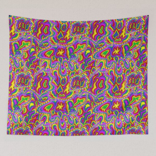 Item preview, Pink Acid Rainbow Tile designed and sold by Tweetyeti.