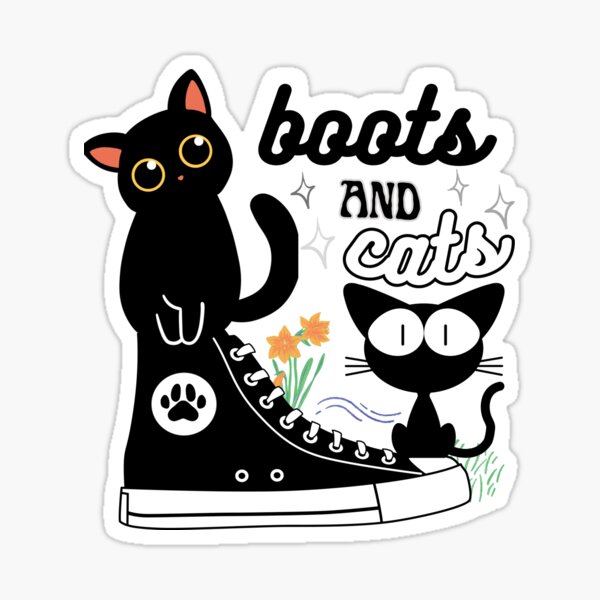 Item preview, boots and cats designed and sold by darkthings design.