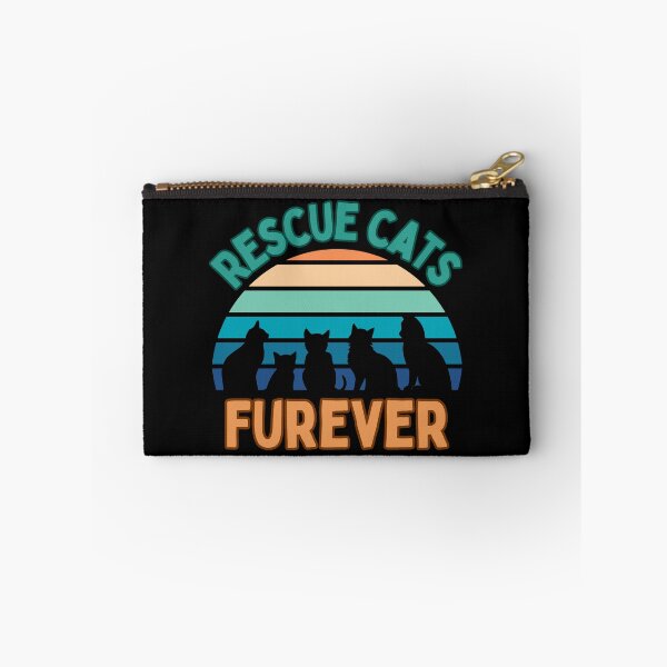 Item preview, Rescue cats furever celebration with retro sunset background designed and sold by Rosefurn.