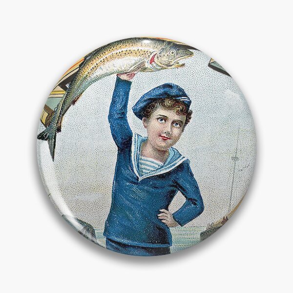 Item preview, Poisson d'Avril! April Fools Vintage Sailor with Fish designed and sold by GrayHareCards.