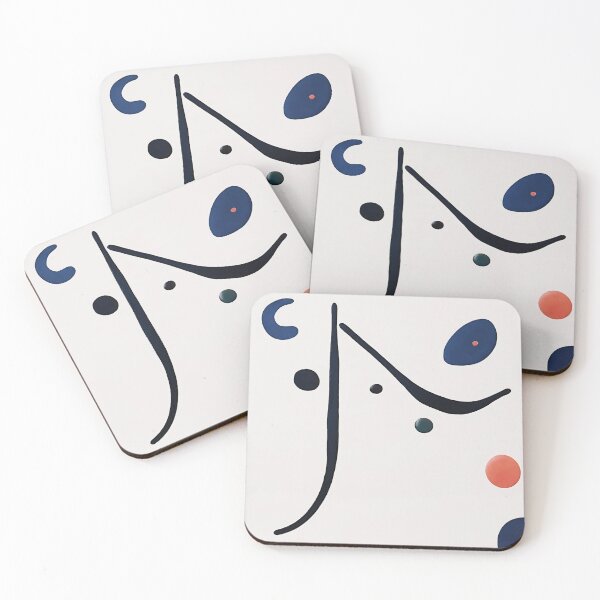 Item preview, Joan Miro Inspired Abstract Two Lines designed and sold by bettypure.