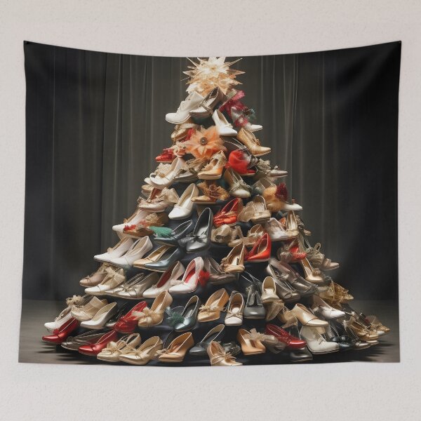 Item preview, christmas tree made of womens shoes designed and sold by dcrc.