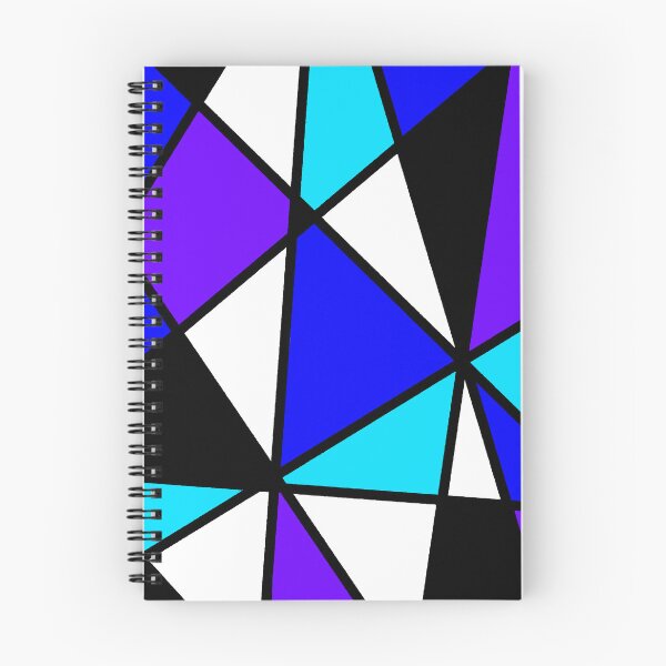 Item preview, Bauhaus Stainedglass Diagonal in shades of blue designed and sold by SoshanaC.