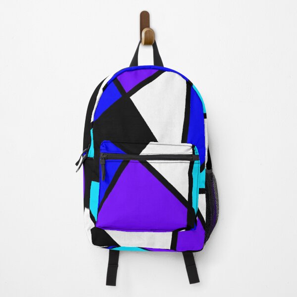Item preview, Bauhaus Stainedglass Diagonal in shades of blue designed and sold by SoshanaC.