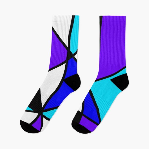 Item preview, Bauhaus Stainedglass Diagonal in shades of blue designed and sold by SoshanaC.