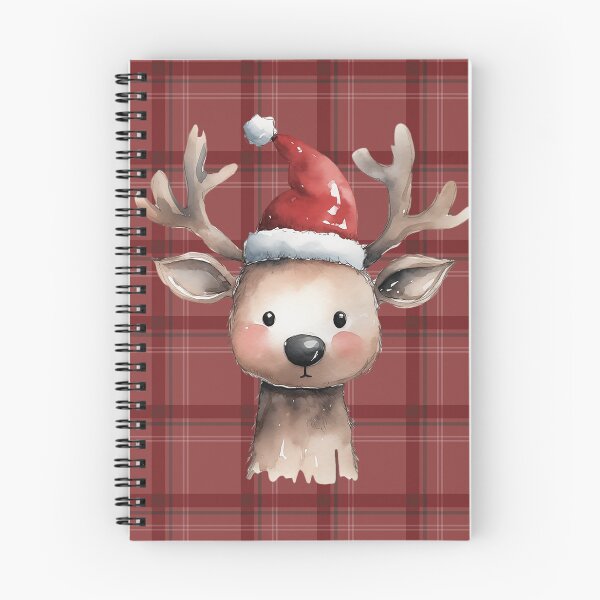 Item preview, Christmas Reindeer on Red Plaid Tartan designed and sold by wotsthis.