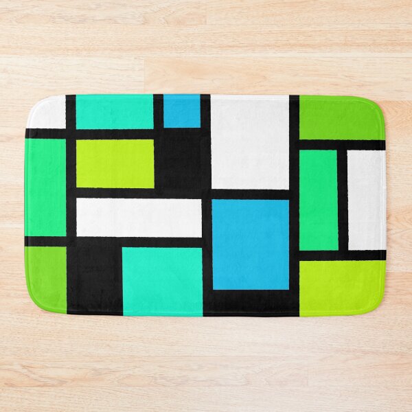 Item preview, Bauhause stained glass Blue and green designed and sold by SoshanaC.