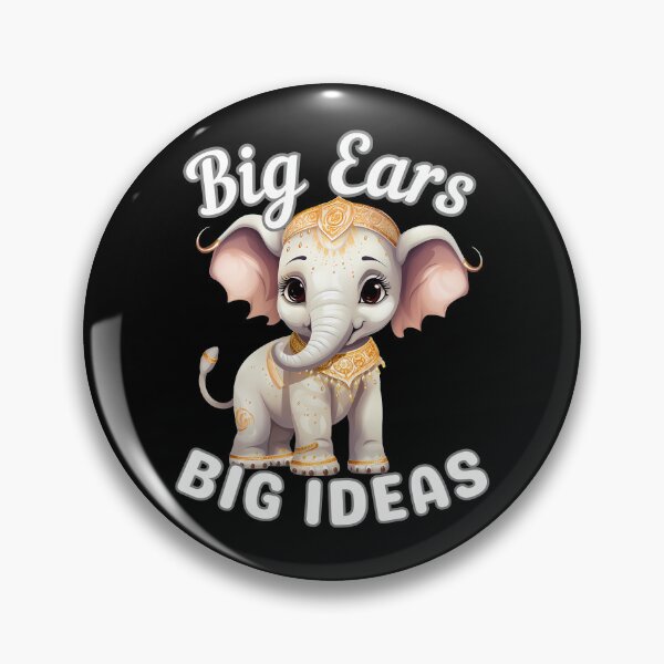 Item preview, Big Ears, Big Ideas designed and sold by ElephantVibes.
