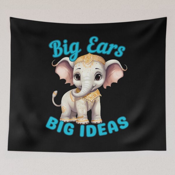 Item preview, Big Ears, Big Ideas. funny elephant designed and sold by ElephantVibes.
