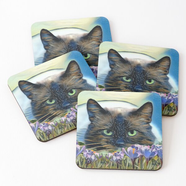 Item preview, Siamese Cat In Spring Flowers  designed and sold by Heathermarie321.