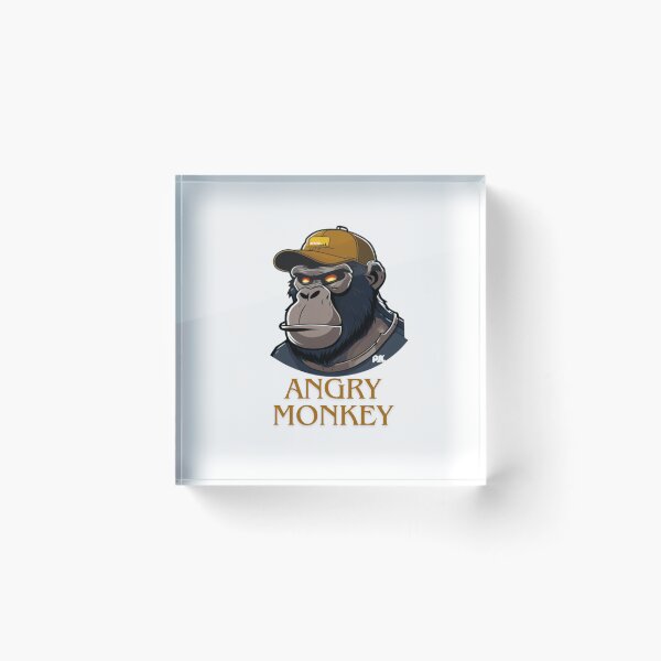 Item preview,  angry monkey, funny, cute, animal, meme, monkeyt, animals, love, retro, vintage, summer, nature, flowers, kawaii, blue, aesthetic, quotes, trendy, happy, yellow, quote designed and sold by albertotv250.