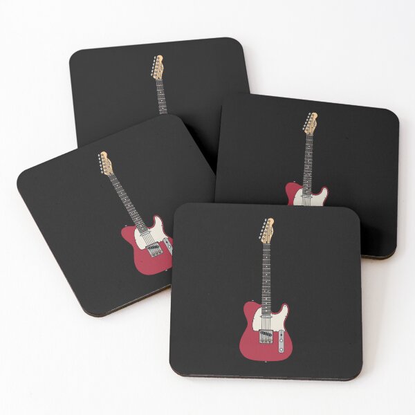 Item preview, Coloured Telecaster (Candy Red) - White Pickguard and Rosewood Fretboard designed and sold by halveflower.