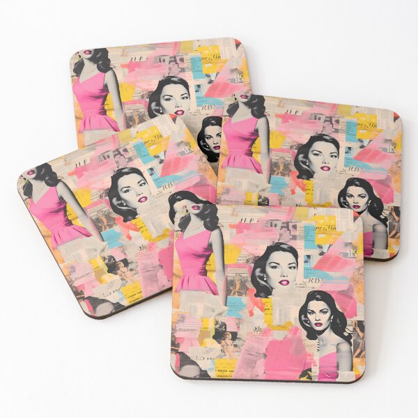 Item preview, Vintage Glamour: Chic Fashion Collage with Classic Beauty designed and sold by inkArtistryfine.