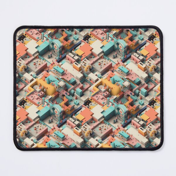 Item preview, Tiny City Pattern and Shapes Tiled designed and sold by StefNomadLife.