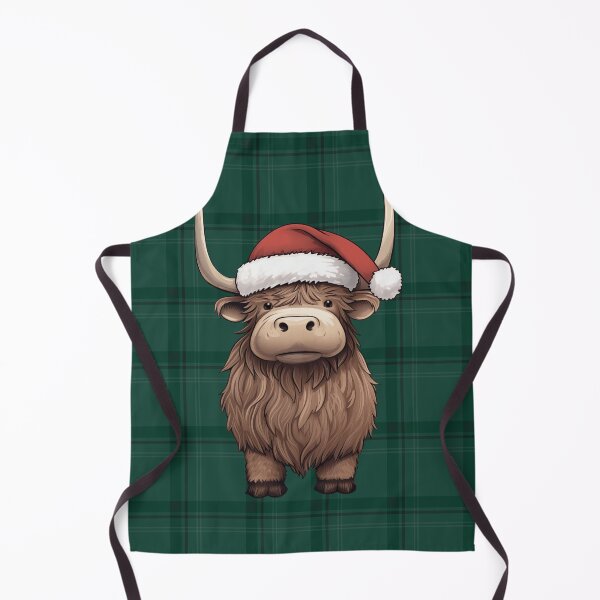 Item preview, Christmas Highland Cow Coo on Tartan designed and sold by wotsthis.