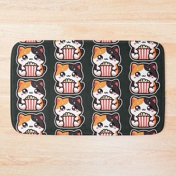 Item preview, Calico Munching Popcorn designed and sold by WeirdDemonGames.