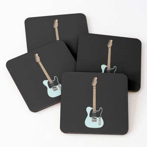 Item preview, Coloured Telecaster (Light Blue) - Black Pickguard and Maple Fretboard designed and sold by halveflower.