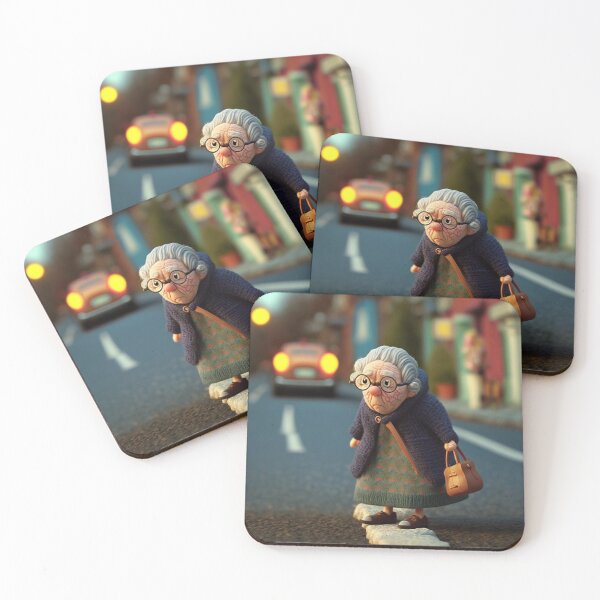 Item preview, Clay old Lady Crossing the Road 3 designed and sold by AstroRisq.
