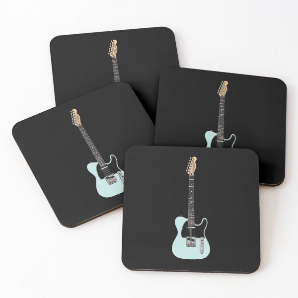 Item preview, Coloured Telecaster (Light Blue) - Black Pickguard and Rosewood Fretboard designed and sold by halveflower.