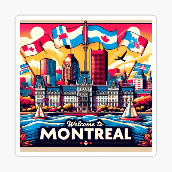 Item preview, Warm Welcome to Montreal: Vintage Cityscape designed and sold by JonathanP514.