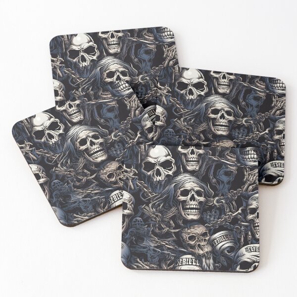 Item preview, Gothic Reverie: Intricate Skull and Chains Dark Artwork designed and sold by inkArtistryfine.