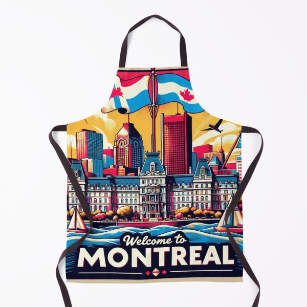 Aperçu de l'œuvre Bienvenue à Montréal : paysage urbain vintage créée et vendue par JonathanP514.