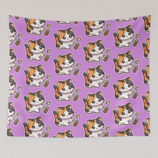 Item preview, Calico's Playful Springtime Frolic designed and sold by WeirdDemonGames.