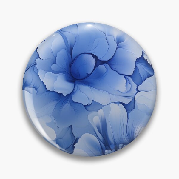 Item preview, Elegant Sapphire Blooms: Airbrushed Floral Artwork designed and sold by inkArtistryfine.