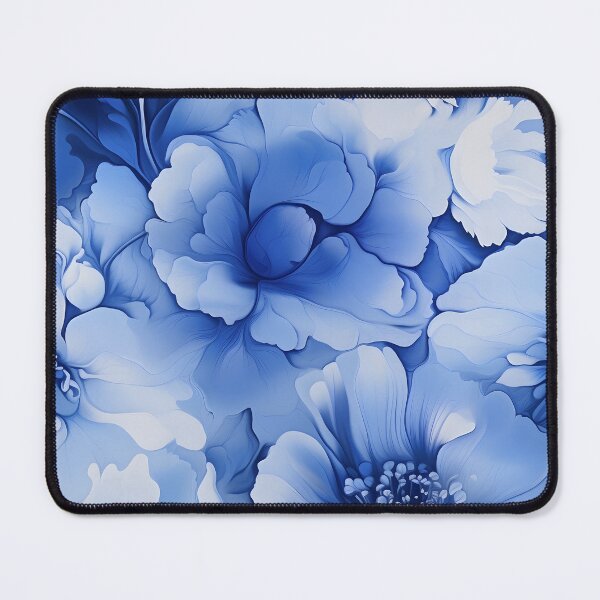 Item preview, Elegant Sapphire Blooms: Airbrushed Floral Artwork designed and sold by inkArtistryfine.