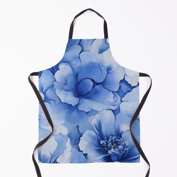 Item preview, Elegant Sapphire Blooms: Airbrushed Floral Artwork designed and sold by inkArtistryfine.