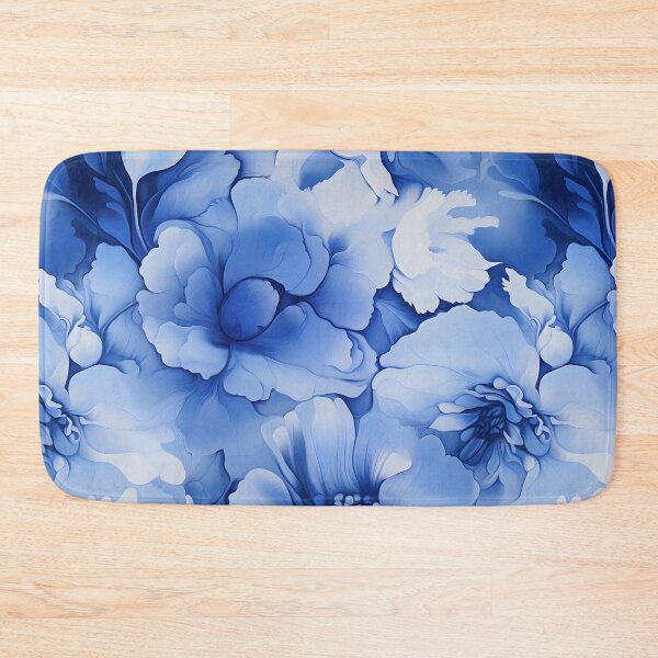 Item preview, Elegant Sapphire Blooms: Airbrushed Floral Artwork designed and sold by inkArtistryfine.