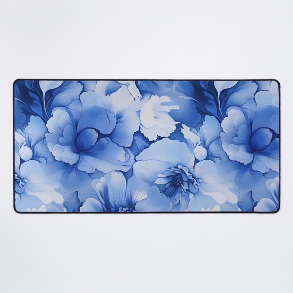Item preview, Elegant Sapphire Blooms: Airbrushed Floral Artwork designed and sold by inkArtistryfine.