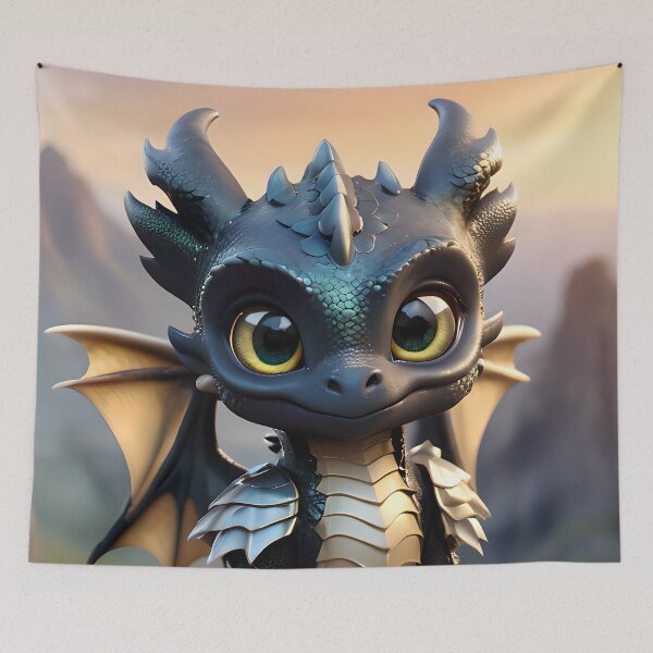 Item preview, Baby black dragon  designed and sold by Awesome Things.