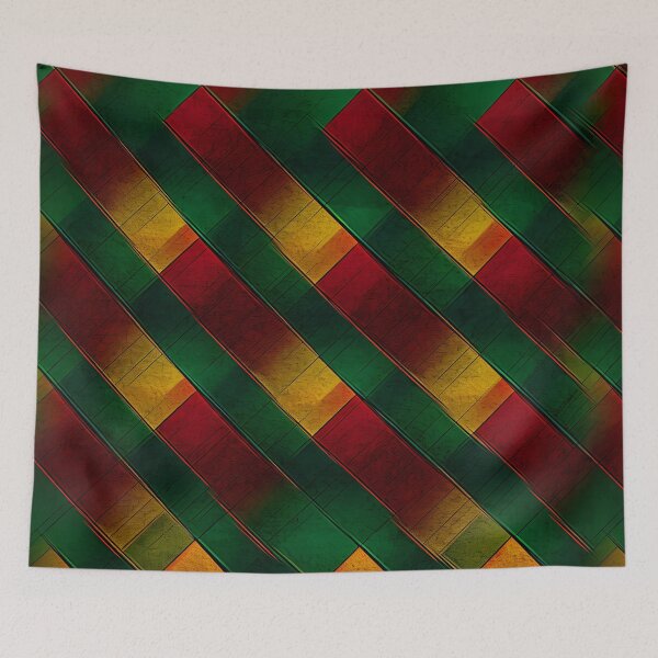 Item preview, Abstract Elegance: Green and Red Checkered Pattern  designed and sold by inkArtistryfine.