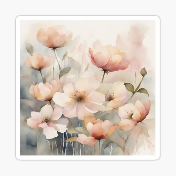 Item preview, Watercolor Flowers to Brighten Up  designed and sold by LitzoyGlobeArt.