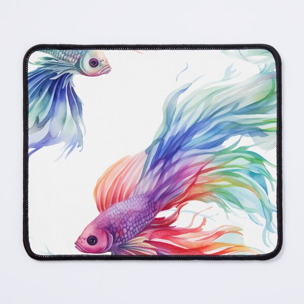 Item preview, Colorful Siamese fighting fish seamless digital paper no.2 designed and sold by khunLungkao.