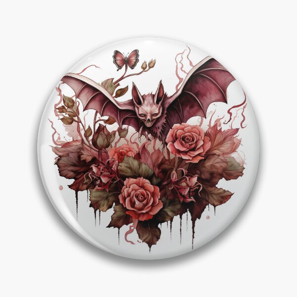 Item preview, Watercolor OxBlood Witch's Bat designed and sold by Mandayartstudio.