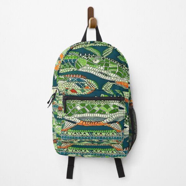 Item preview, Geometric Green Crocodiles Pattern designed and sold by Geonimalia.