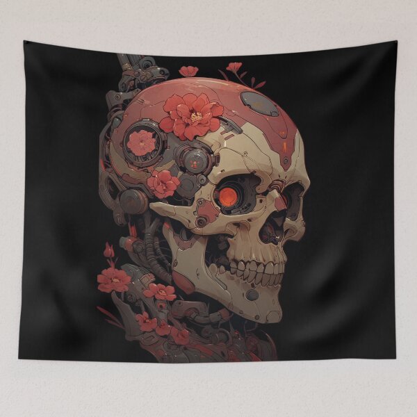 Item preview, red cyber skull life designed and sold by ururuty.